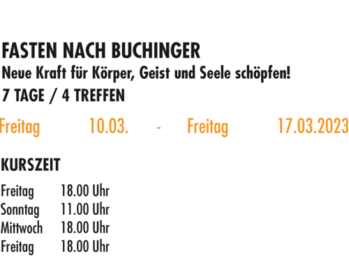 Fasten nach Buchinger