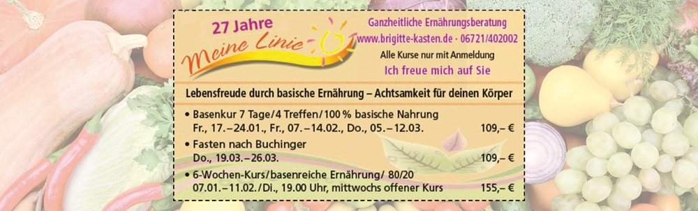 Basenreiche Ernährung, Kurse