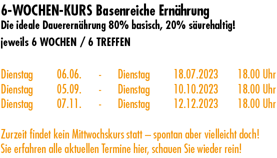 6-Wochen-Kurs Basenreiche Ernährung